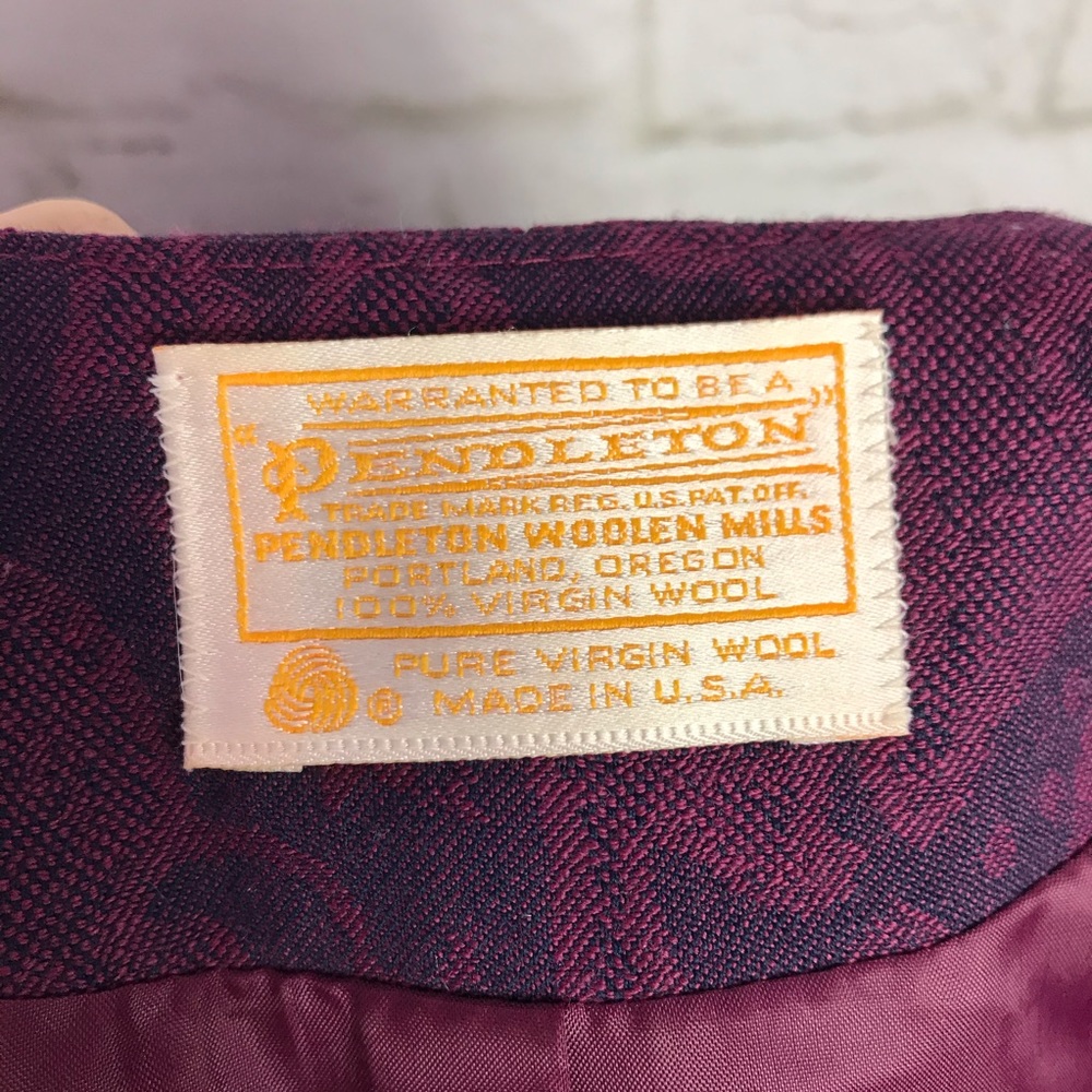 Pendleton Vintage Damask Wool Button Up Blazer 12 - image 6